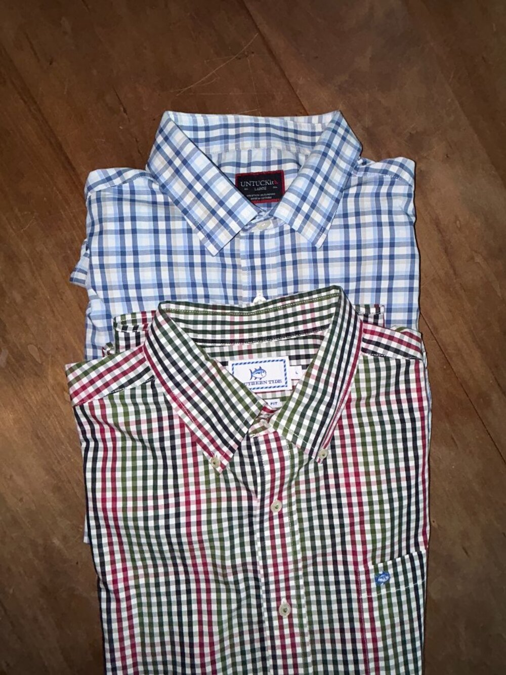 UNTUCKit & Southern Tide, Men's Button Down, long sleeve, Sz Large, Plaids